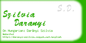 szilvia daranyi business card