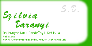 szilvia daranyi business card